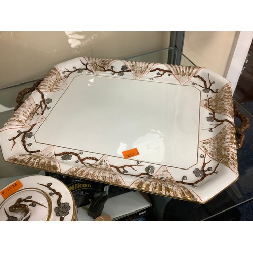 119 - Wedgwood Aesthetic period china part cabaret set in the Japan style comprising a canted serving tray... 