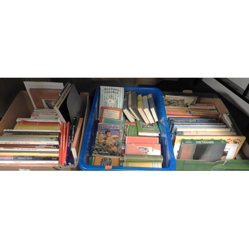 61 - Quantity of books including travel, classics, history, some paperbacks (3 boxes)