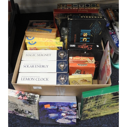 78 - Assorted games including Oxford University boxed kits