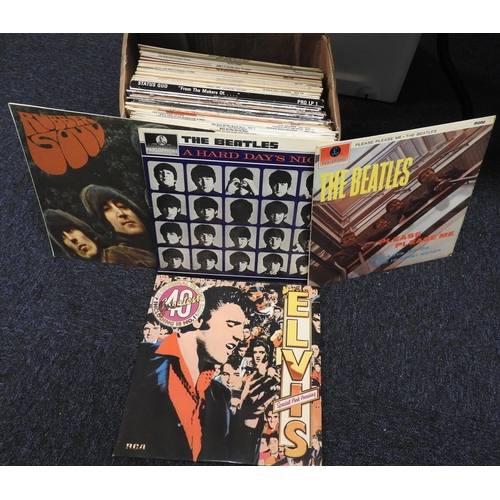 96 - Number of LP records including The Beatles 'Please Please Me', 'Hard Day's Night', 'Rubber Soul'; El... 