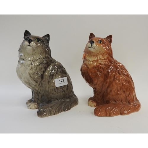 123 - Two Beswick cats, height 20.5cm