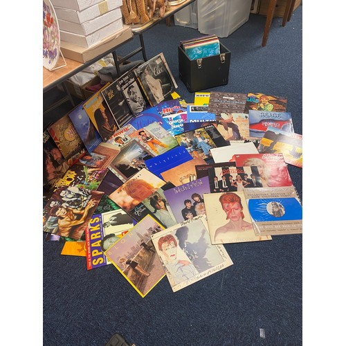 89A - Quantity of LPs and 12'' singles including David Bowie, Blondie, AC/DC etc