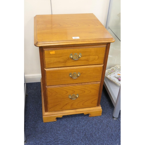 507 - Modern cherry wood finish bedside chest