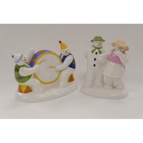 190 - Limited edition Coalport The Snowman figure group 'Let's make some noise'' numbered 810/1250, also C... 