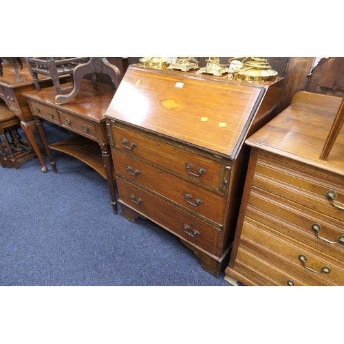 426 - Edwardian mahogany and inlaid bureau