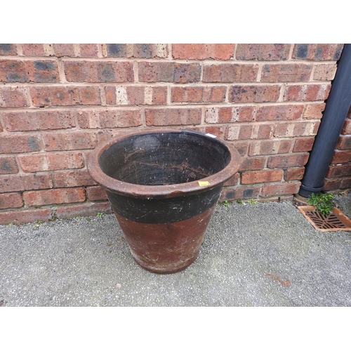 504 - Buckley Pottery internally glazed planter, 45cm diameter, height 39cm