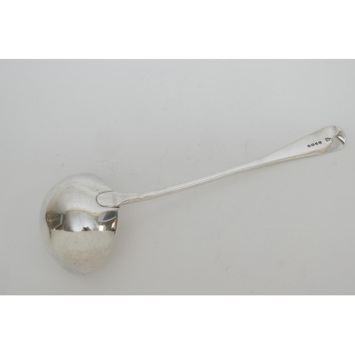 136 - Victorian silver Old English pattern soup ladle, by John Aldwinckle and Thomas Slater, London 1890, ... 