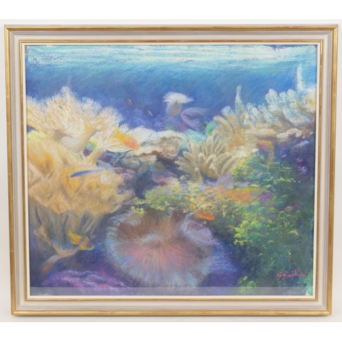 281 - Graham Painter (1947-2007), Coral Reef, pastel, signed, titled verso, 75cm x 85cm
Provenance: Sarah ... 