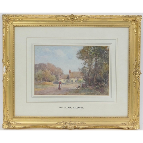 315 - James W Milliken (1865-1945), Pair, At Raby, Cheshire, and The Village Halewood, watercolours, one s... 