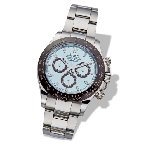 400 - Very rare Rolex platinum Cosmograph Daytona wristwatch, reference 116506, purchased 06/2019, 44 jewe... 