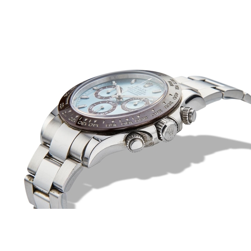 400 - Very rare Rolex platinum Cosmograph Daytona wristwatch, reference 116506, purchased 06/2019, 44 jewe... 