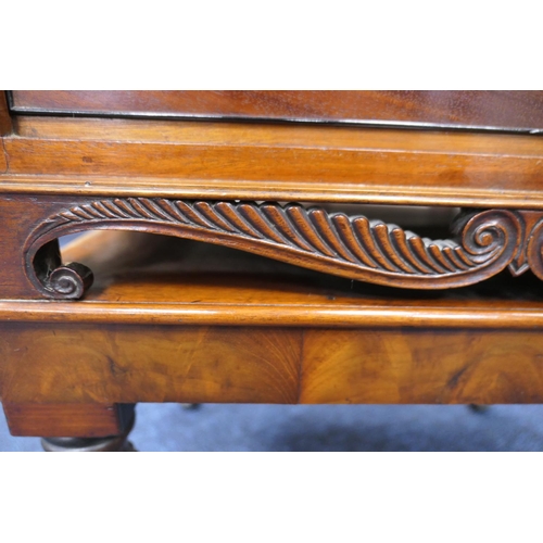 631 - George IV mahogany collector's cabinet, dated 1826, in the manner of George Bullock, the carved anth... 