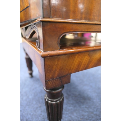 631 - George IV mahogany collector's cabinet, dated 1826, in the manner of George Bullock, the carved anth... 