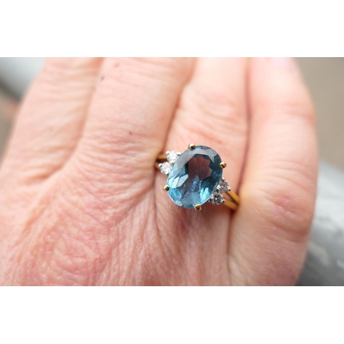 422 - Catalogue update: An opinion has been expressed that this stone may be a blue topaz rather than a bl... 