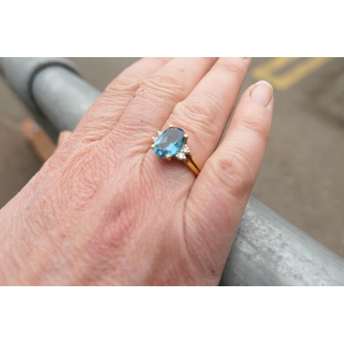 422 - Catalogue update: An opinion has been expressed that this stone may be a blue topaz rather than a bl... 