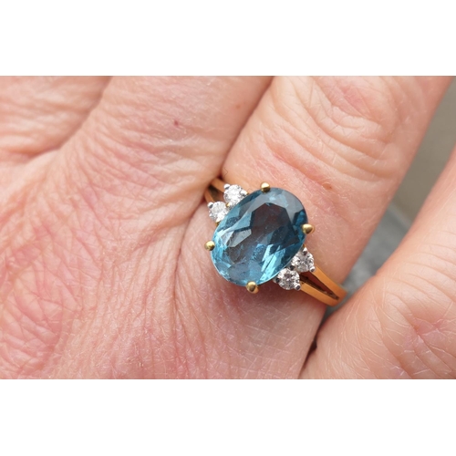 422 - Catalogue update: An opinion has been expressed that this stone may be a blue topaz rather than a bl... 