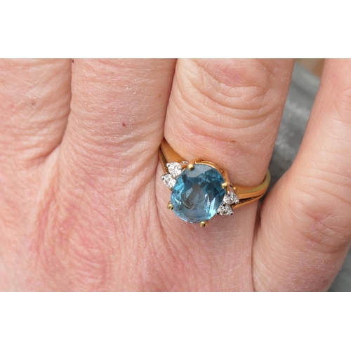 422 - Catalogue update: An opinion has been expressed that this stone may be a blue topaz rather than a bl... 