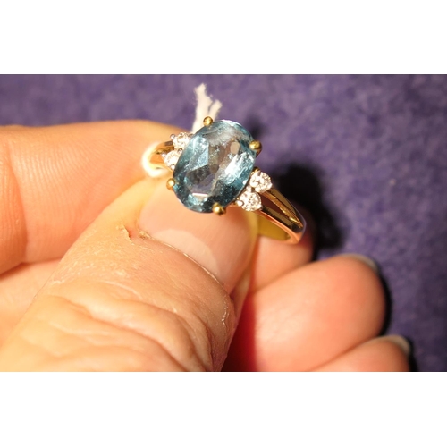 422 - Catalogue update: An opinion has been expressed that this stone may be a blue topaz rather than a bl... 