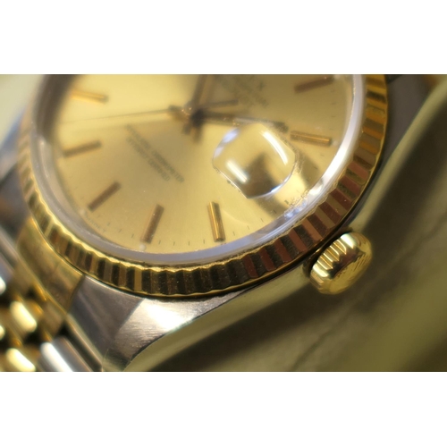 429 - Rolex Oyster Perpetual Datejust gold and stainless steel wristwatch, reference number 16233, serial ... 