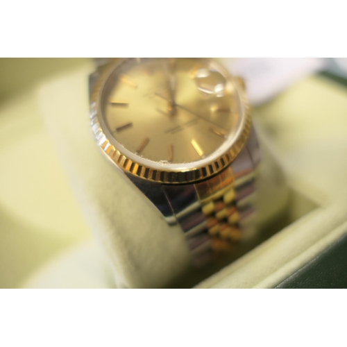 429 - Rolex Oyster Perpetual Datejust gold and stainless steel wristwatch, reference number 16233, serial ... 