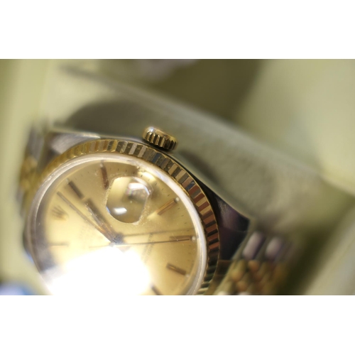 429 - Rolex Oyster Perpetual Datejust gold and stainless steel wristwatch, reference number 16233, serial ... 