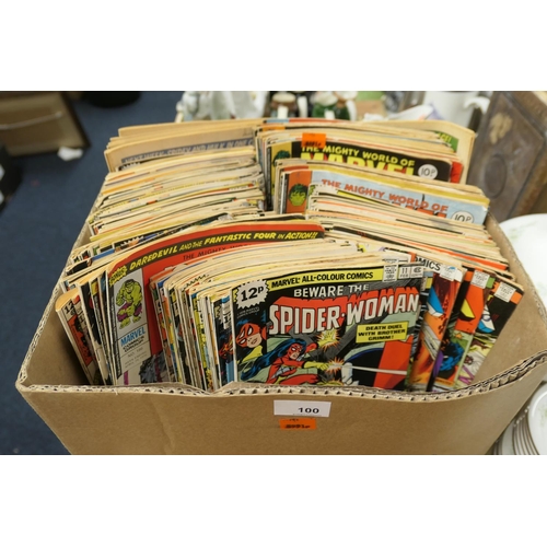 100 - Quantity of Marvel comics, UK editions