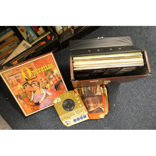 120 - Small assortment of LP records and 45rpm singles, all middle-of-the-road