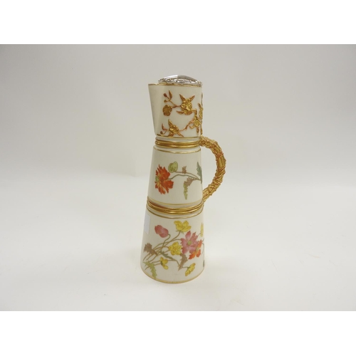 126 - Royal Worcester gilded and foliate decorated jug, circa 1891