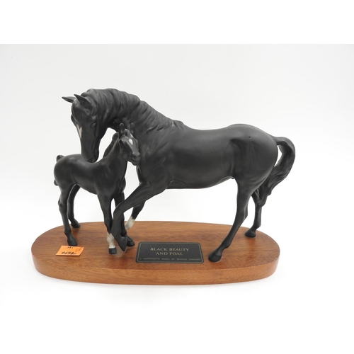 170A - Connoisseur model by Beswick 'Black Beauty and Foal'