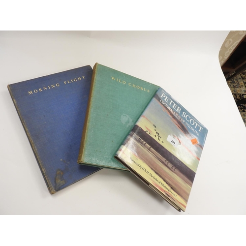 204 - Sir Peter Scott books, Morning Flight, second impression 1936; also Wild Chorus, reprint late 1939 a... 