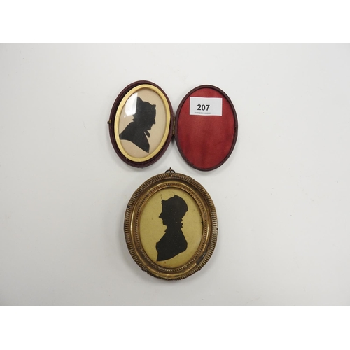 207 - Two Victorian portrait silhouettes