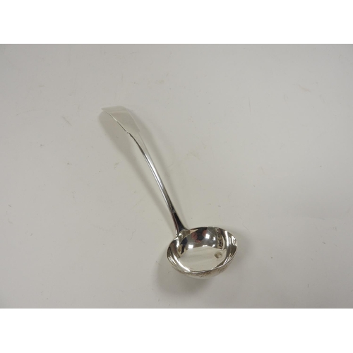 246 - George III Scottish silver fiddle pattern sauce ladle, Edinburgh 1813, weight approx. 42g