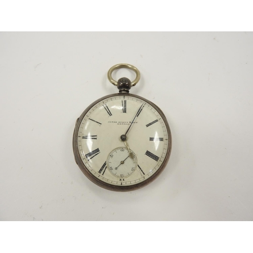 260 - James Scott & Son, Kendal Victorian silver key wind pocket watch, hallmarked Chester 1873