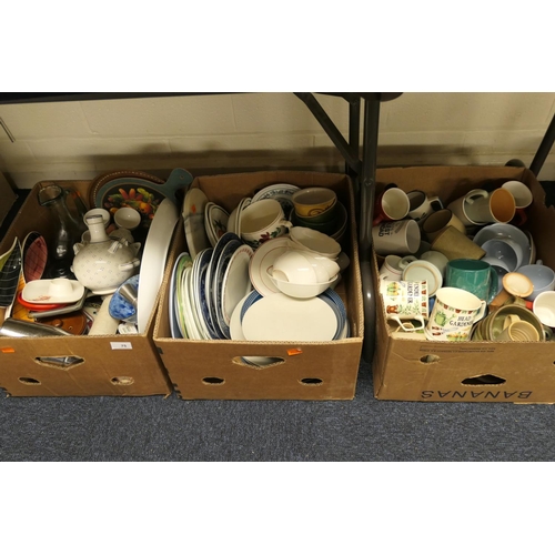 75 - Assorted household ceramics and general miscellany (3 boxes)