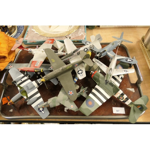 87 - Number of kit built model aircraft