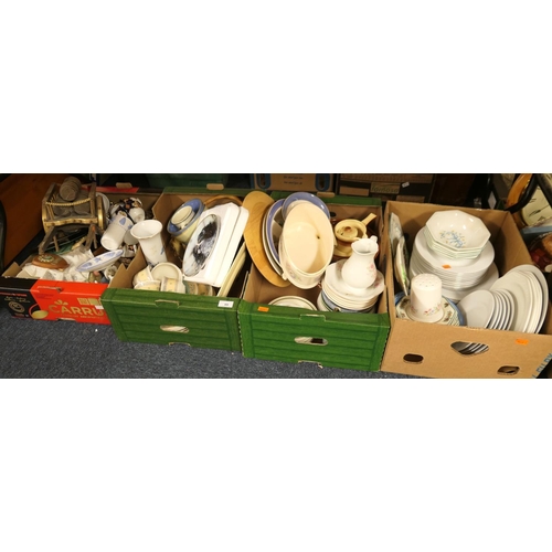 89 - Assorted household ceramics including mixed tea and dinner wares etc. (4 boxes)