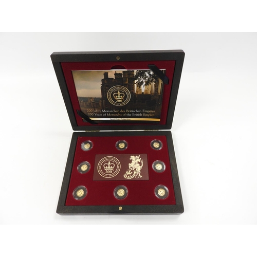 356 - Gold coin collection to commemorate the Sovereigns of the British Empire 200th anniversary comprisin... 