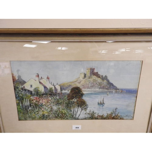 404 - Joseph Hughes Clayton (active 1891-1929), Criccieth Castle, watercolour, signed, 26cm x 49cm