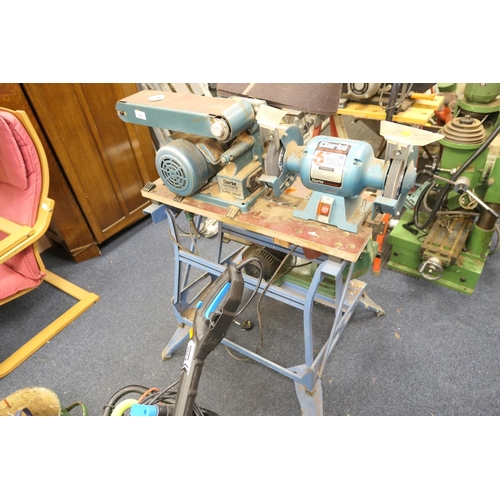 Clarke bench sander, model CS46B; also a Clarke bench grinder, Warco