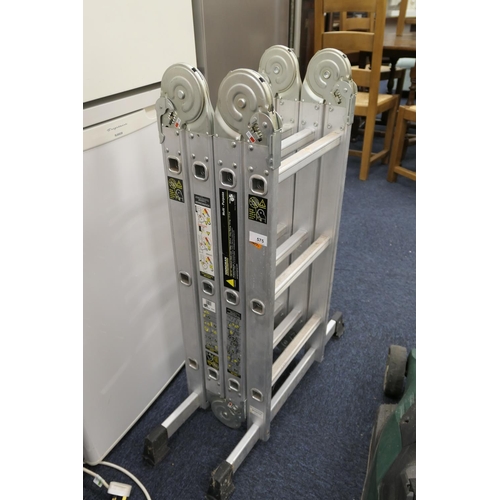 575 - Youngman multi-purpose folding aluminium ladders