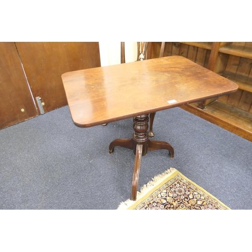 666 - Mahogany tilt top tripod table, width 84cm, depth 61cm