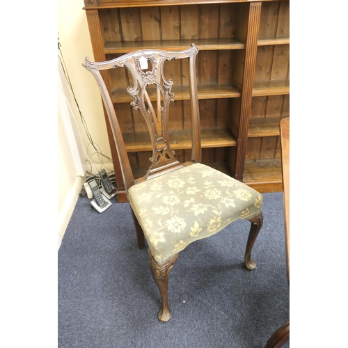 668 - Quality Irish Chippendale Revival carved mahogany side chair, height 100cm, width 53cm