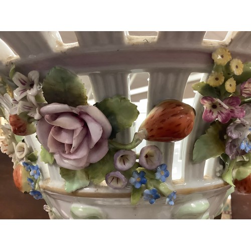 132 - Plaue porcelain table centre, 29cm diameter, height 31cm