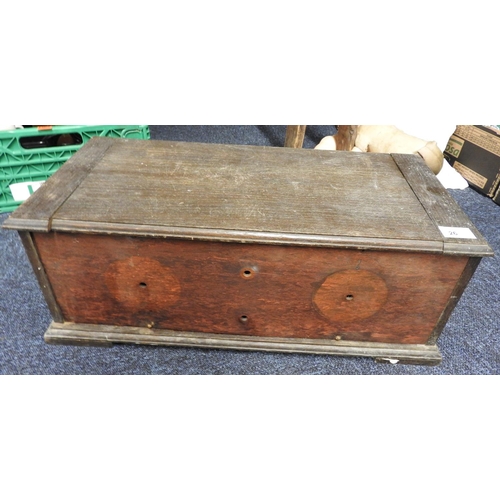 26 - Vintage oak box