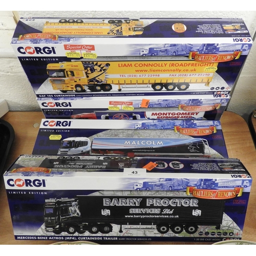 43 - Four Corgi limited edition collector's models, 'Hauliers of Renown', boxed