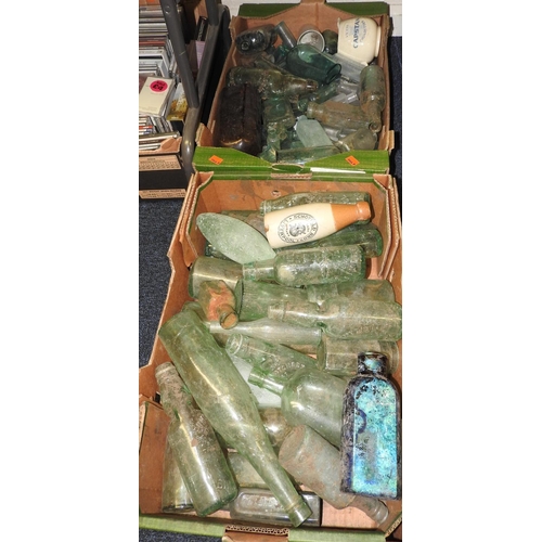 83 - Collection of Victorian and later glass bottles (2 boxes)