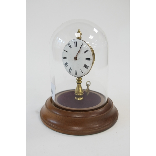 260 - Peter Homan, London verge pocket watch presented under a later glass dome, 13cm