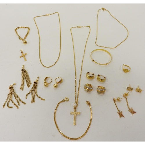 356 - Assortment of Eastern yellow gold and other jewellery, some marked 916, others 90% and others unmark... 