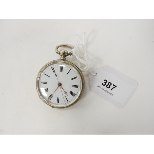 387 - Swiss Duplex open faced pocket watch