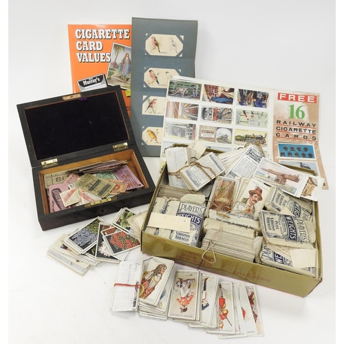 450 - Collection of assorted cigarette cards; also vintage public transport tickets